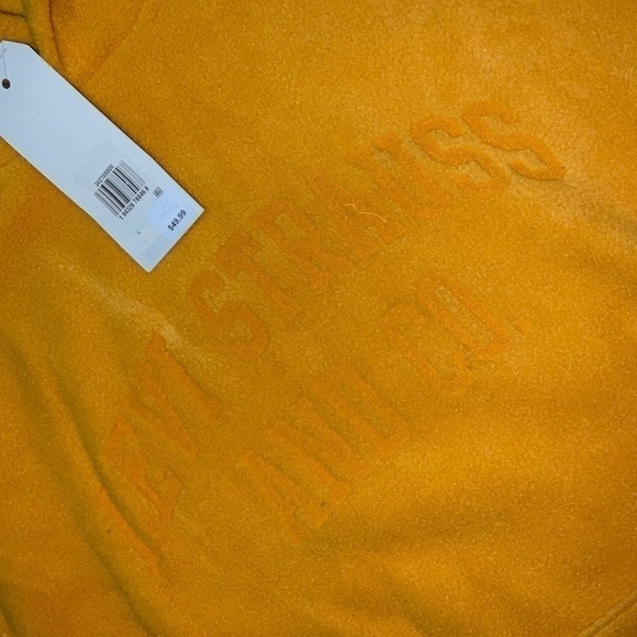 Levi Strauss and Co. Orange Pull over Sweater S/M/L NWT - Picture 4 of 7